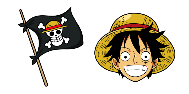 One Piece Anime Cursor with Monkey D. Luffy - Sweezy Cursors